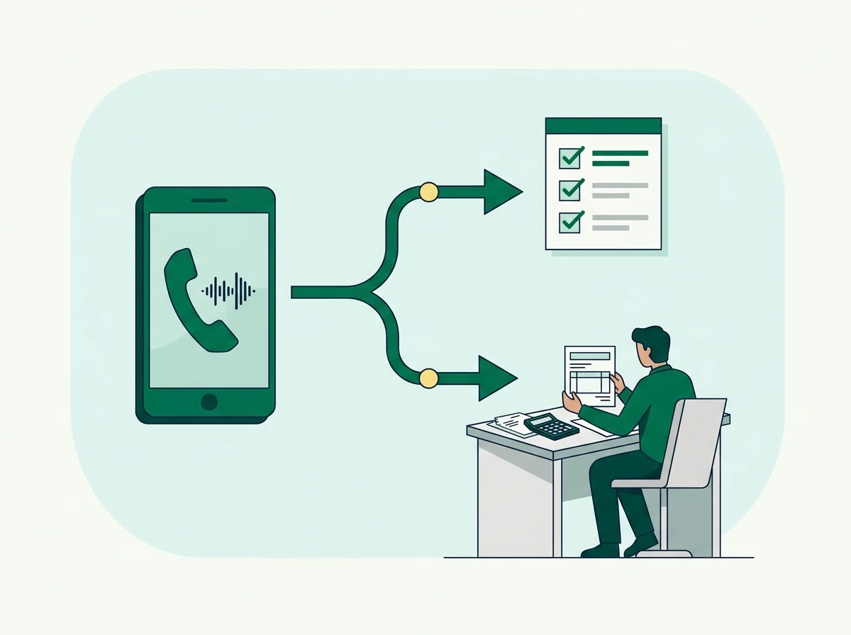An AI receptionist handles approved tax-office calls